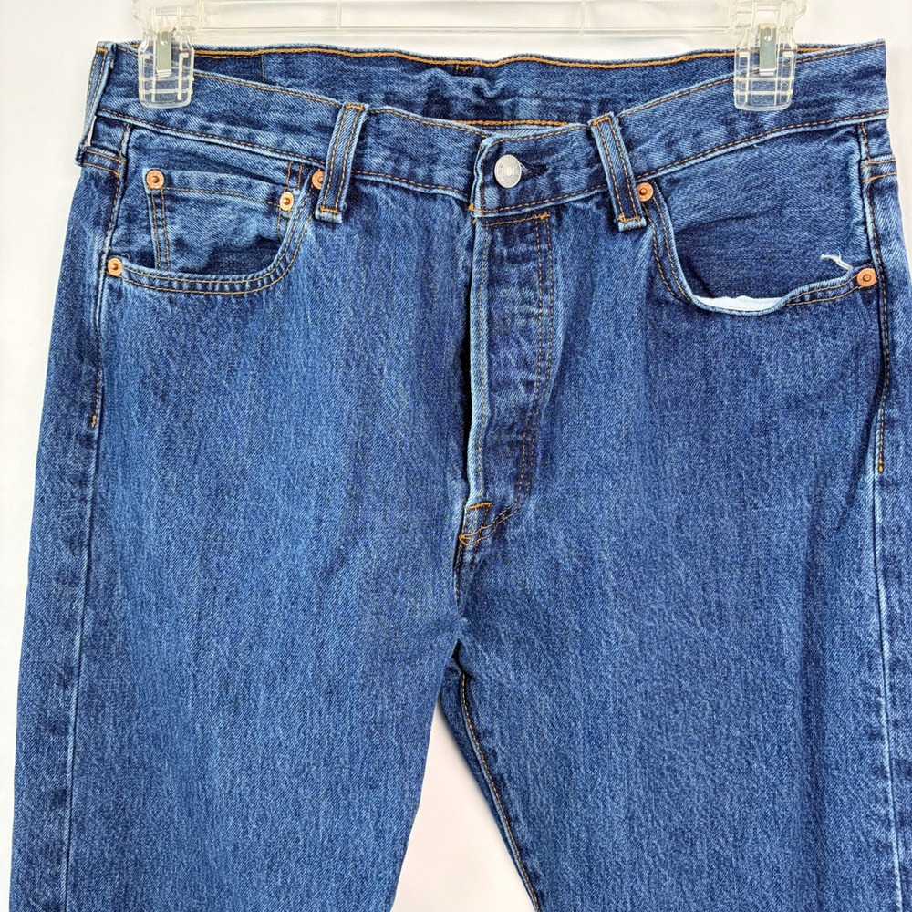 Levis 501 Jeans 34x29 Blue Excellent - Picture 2 of 11